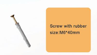 screw with rubber